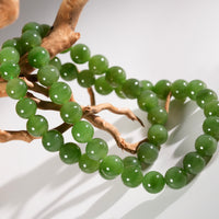 10mm Siberian Jade Beaded Necklace #2531