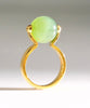 18K 12mm Lucky Bead Jade Ring #2895-2