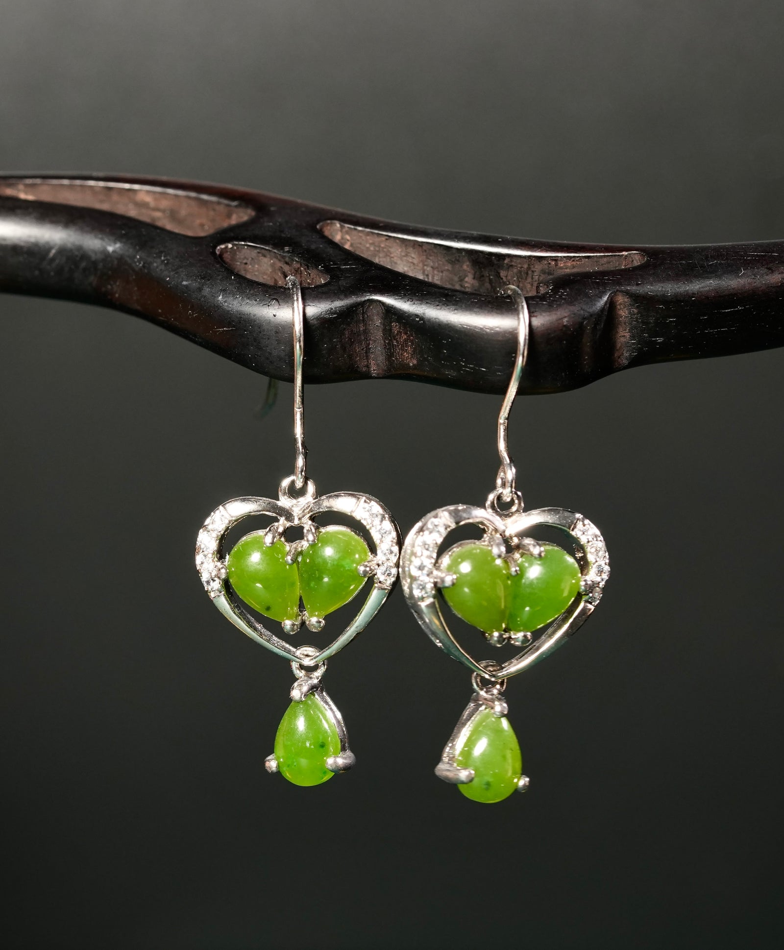 Eternal Love Jade Earrings #1681