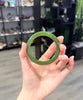 Siberian Jade Bangle Chatoyant Natural Jade Bracelet 53mm #1157