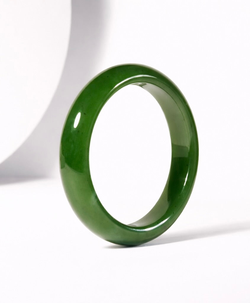 Canadian Polar Jade Bangle Natural Jade Bracelet AAA Grade 56mm #1361