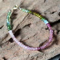 6.2" Pink Macaron Tourmaline Bracelet #2673