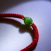 8mm Siberian Chatoyant Jade Red Cord Bracelet #1327