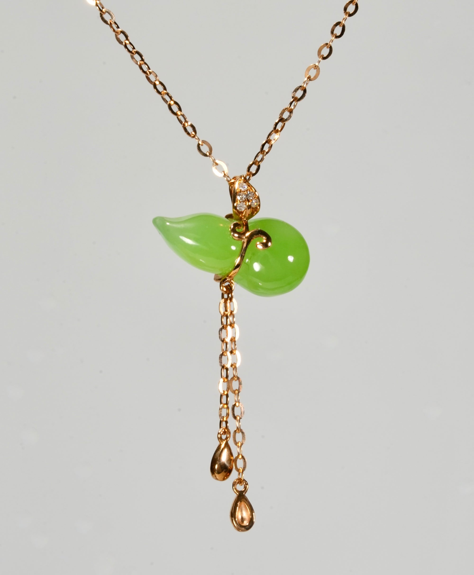 18K Siberian Jade Gourd Pendant #2885