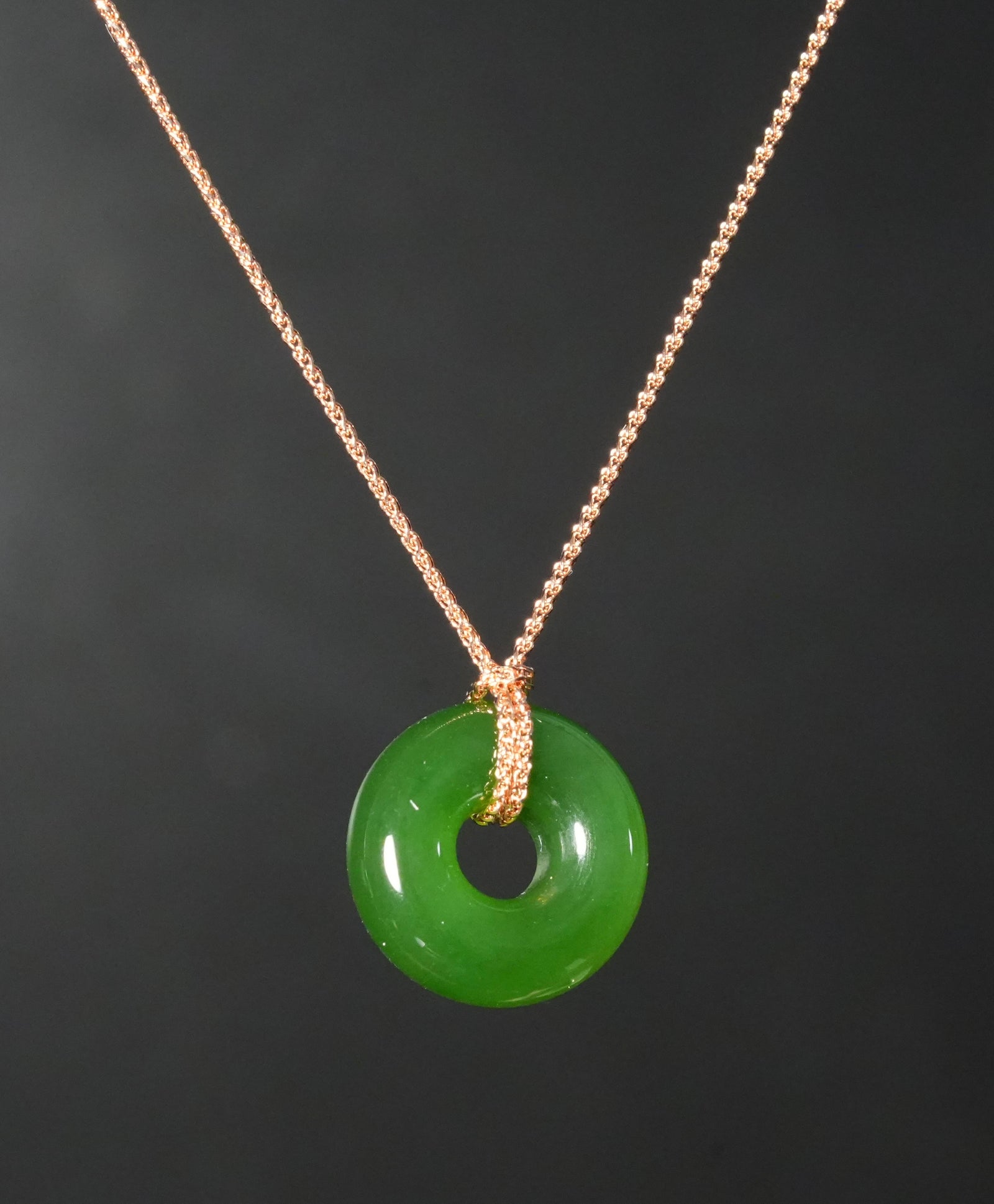 Siberian Jade PI Harmony Donut Peace Buckle Pendant #1706