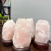 Natural Rose Quartz Light Lamp