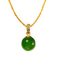 14K Siberian Jade Bead Pendant #3061
