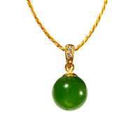 14K Siberian Jade Bead Pendant #3061