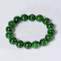 12mm Canadian Jade Beaded Bracelet #3078