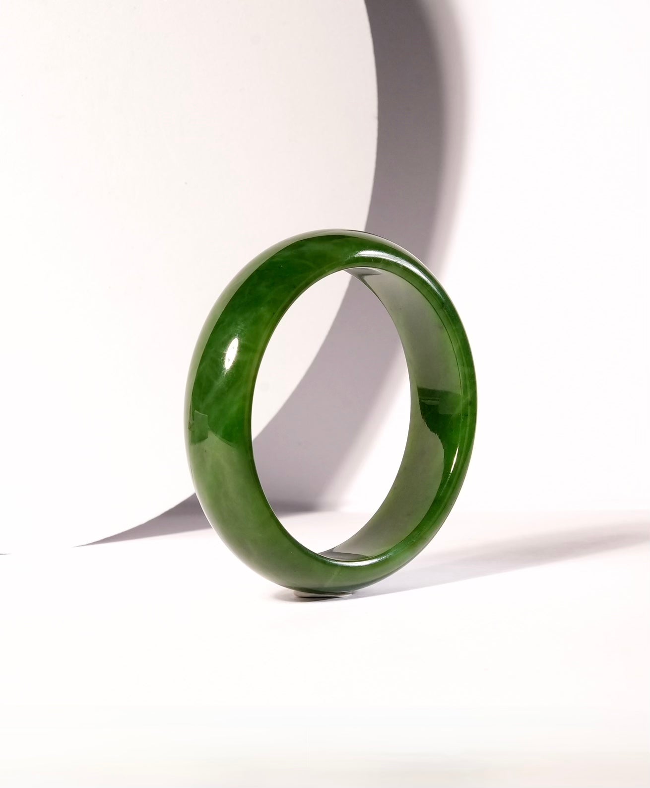 Canadian Polar Jade Bangle Natural Jade Bracelet AA Grade 57mm #1363