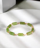 Siberian Jade Bamboo Starry Bracelet #3081