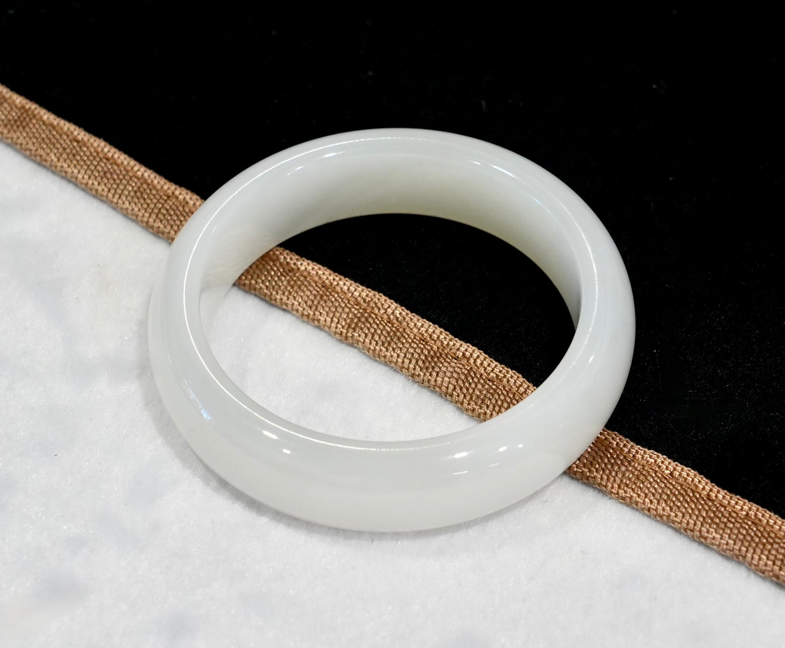 White Jade Bangle 57.5mm #872