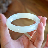 White Jade Bangle 52mm #873