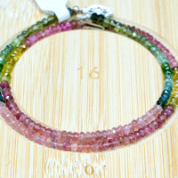 3.5mm Tourmaline Necklace 14K Clasp #2233