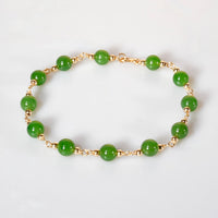 6mm Polar Jade Starry Beaded Bracelet #2402
