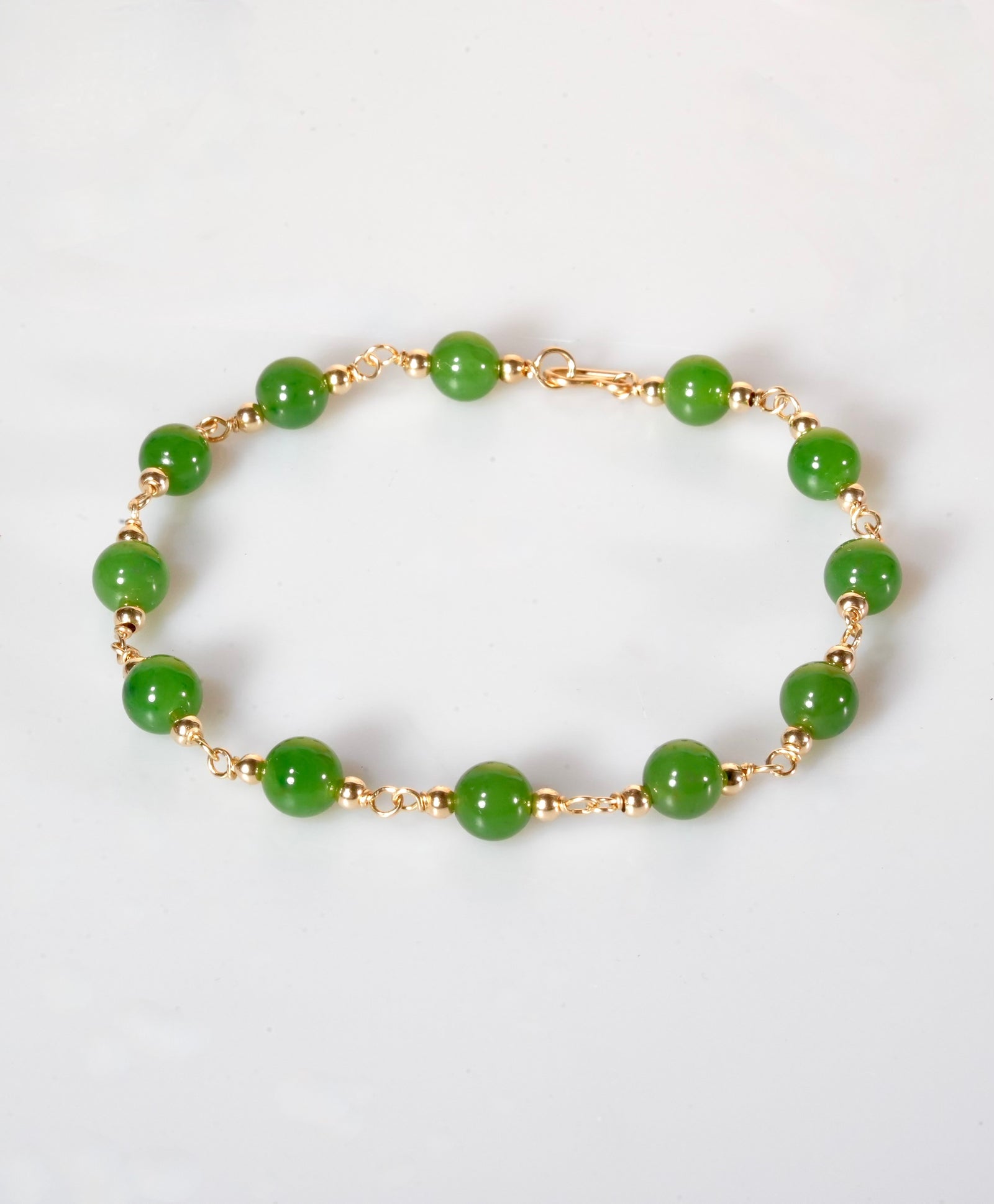 6mm Polar Jade Starry Beaded Bracelet #2402