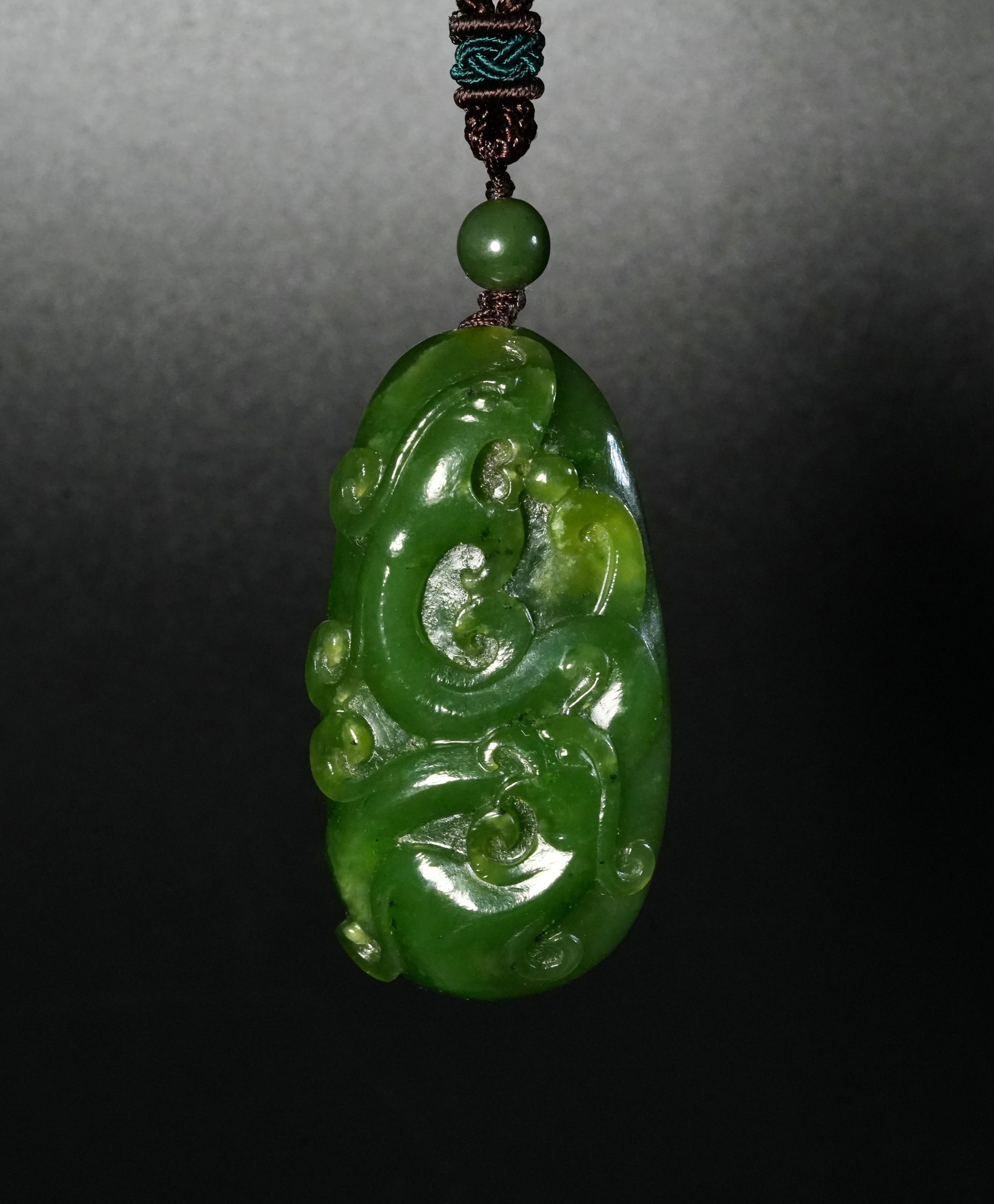AAA Ruyi Dragon Jade Pendant #1783