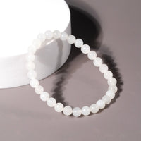 6mm White Jade Bracelet #2423