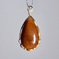 18k Sugar Jade Waterdrop Pendant #2061