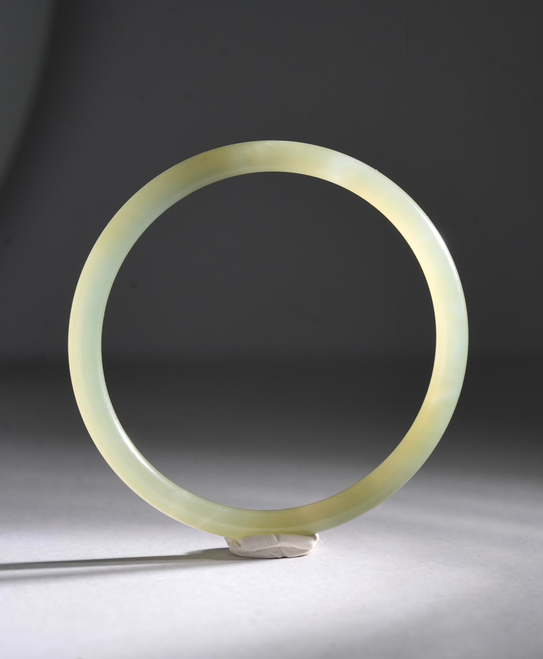 Hetian Jade Round Bangle Natural Jade Bracelet 52.5mm #1349