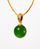 14K Siberian Jade Bead Pendant #3061