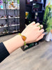 Canadian Ammolite Bracelet Siberian Jade Bracelet Natural Stone #1213