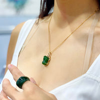 18k Siberian Jade Pixiu Pendant  #1680