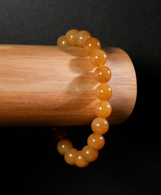 10.5mm Siberian Brown Jade Bracelet #2769