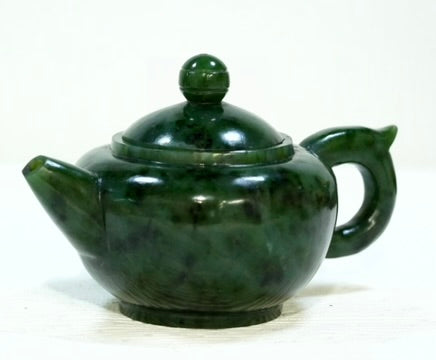 Master-Carved Canadian Jade Phoenix Tail Teapot #2983