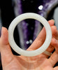 White Jade Bangle 55mm #877