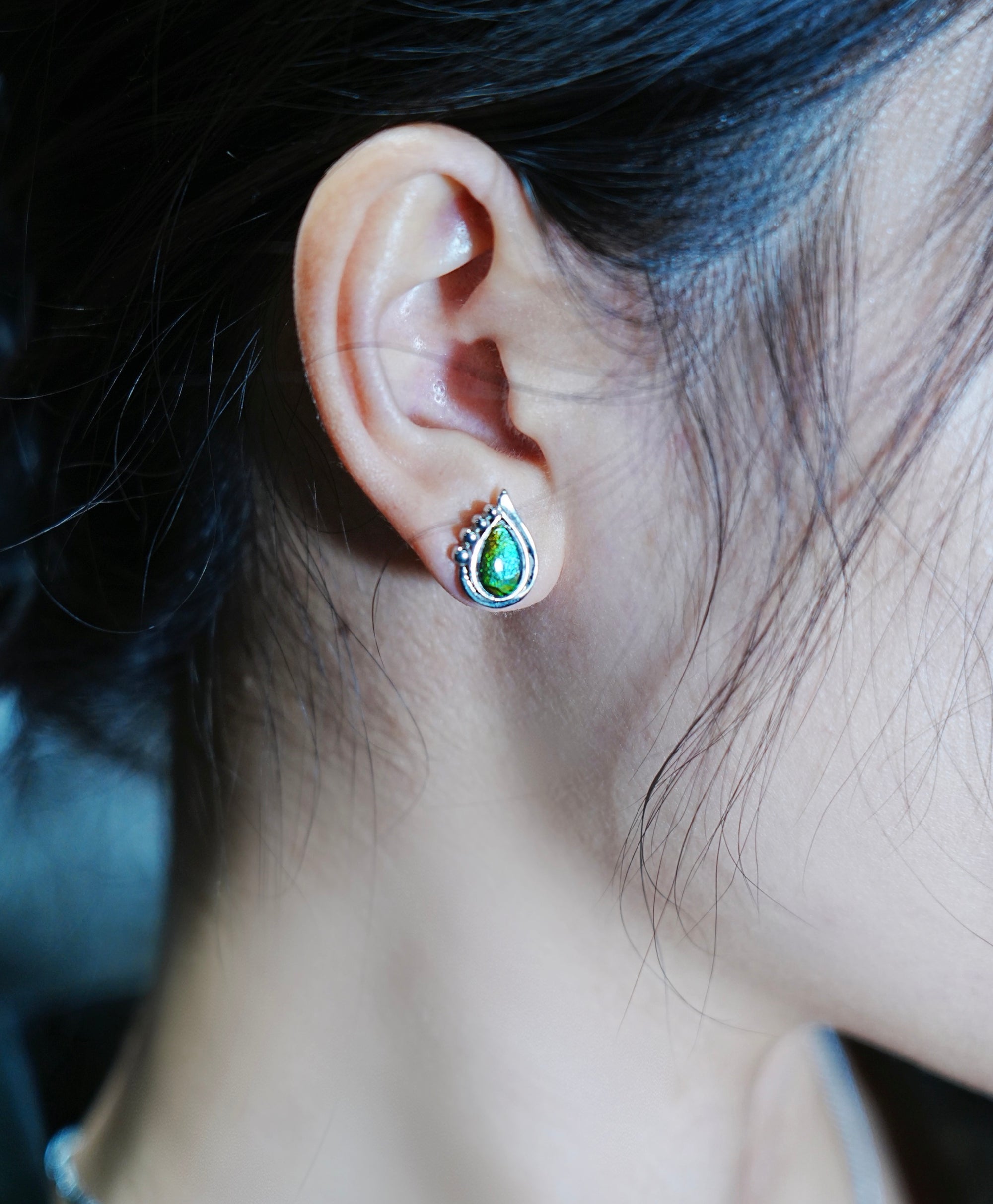 Ammolite Earrings #848
