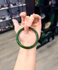 Siberian Jade Round Bangle Natural Jade Bracelet 56mm #1420