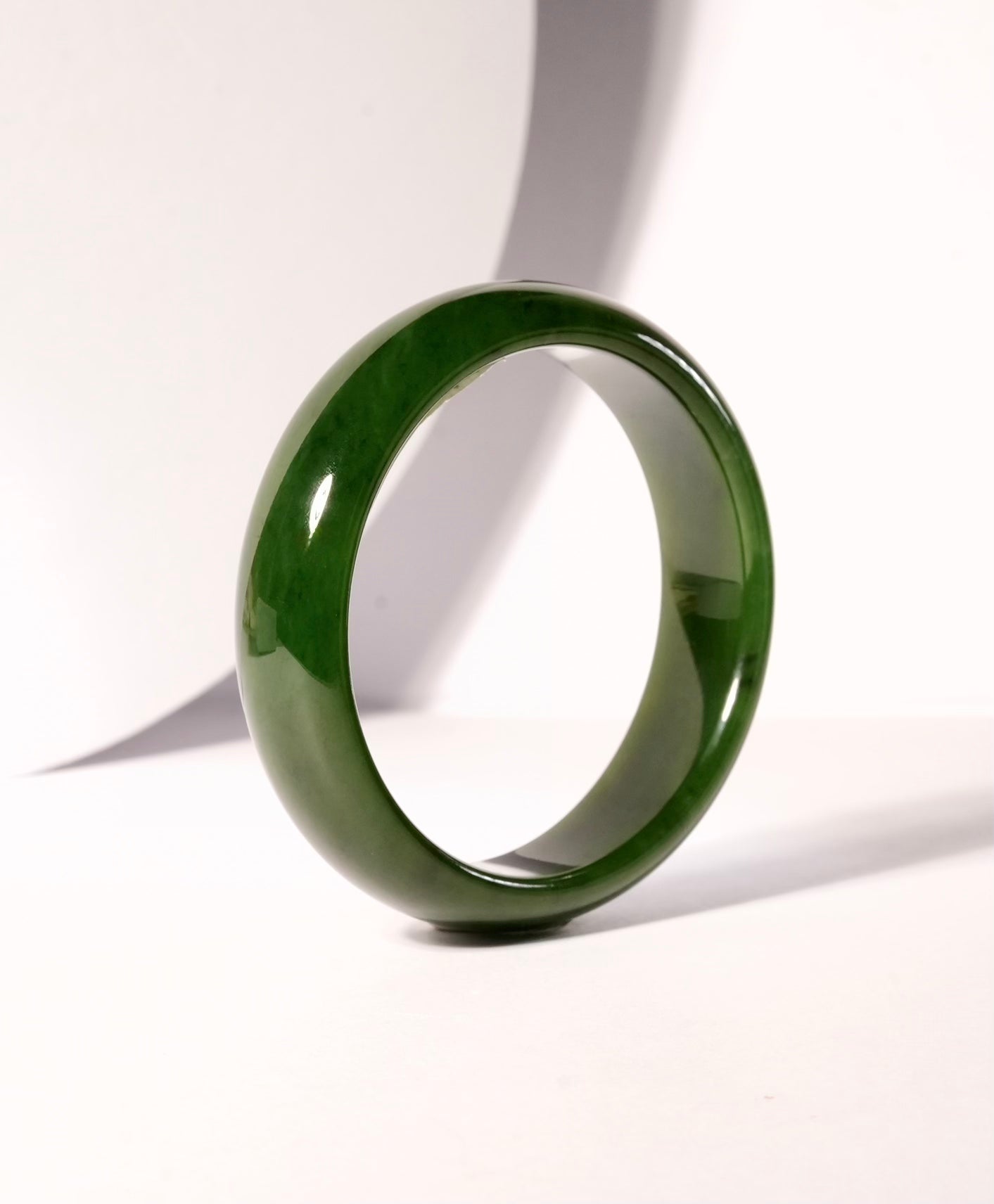 Canadian Polar Jade Bangle Natural Jade Bracelet AA Grade 56mm #1352