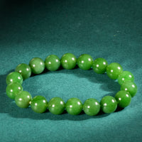 10mm Polar Jade Beaded Bracelet #2756