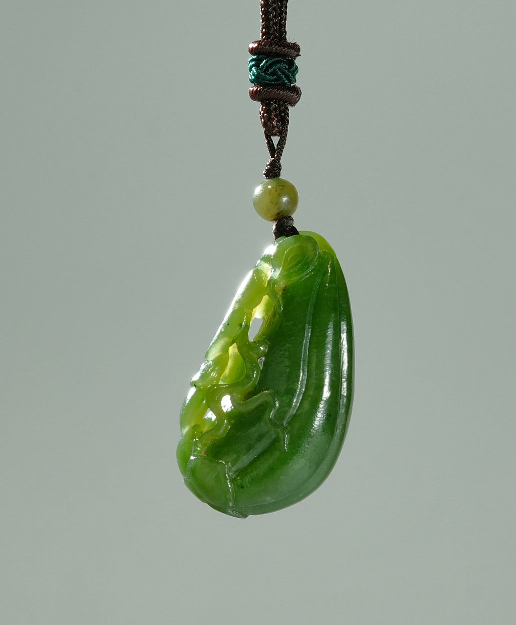 Hand-Carved Jade Pendant #1399
