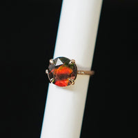 18K AMMOLITE DIAMOND RING #2090