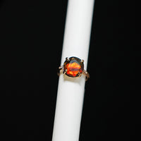 18K AMMOLITE DIAMOND RING #2090