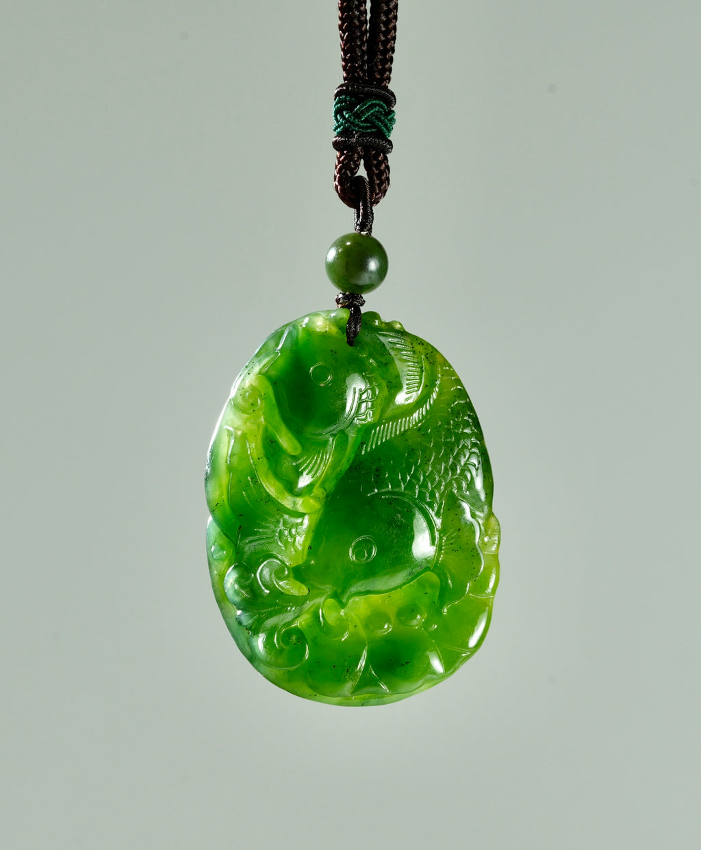 Double Fish Jade Pendant #1302