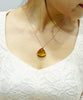 18k Heart Shaped Ammolite Pendant #1973