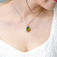 18k Waterdrop Ammolite Pendant #1972