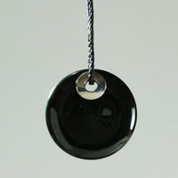 Peace Buckle Black Jade Pendant #1123