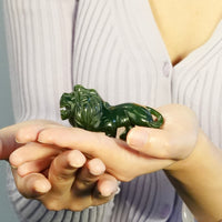 HAND CARVED JADE ANIMAL -Lion  #2312