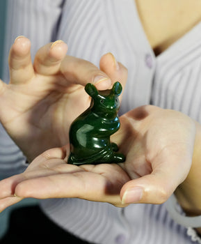 Hand Carved Jade Mouse Animal Pendant Natural Jade #2314