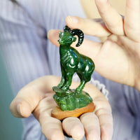 HAND CARVED JADE ANIMAL - Goat #2311