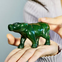 HAND CARVED JADE ANIMAL - BUFFALO #2308