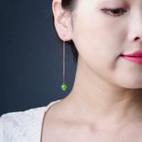 SIBERIAN JADE LONG EARRINGS #2349