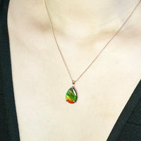 18k Ammolite Waterdrop Pendant #2081