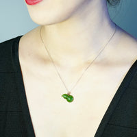 18k Siberian Jade Gourd Pendant #1664