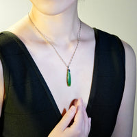 Canadian Jade Long Pendant Necklace #1095