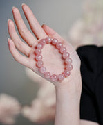 Malaysia Rose Quartz Crystal Bracelet #823